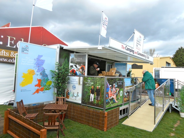 The camping and caravan club newly refurbished trailer courtesy of DWT Exhibitions